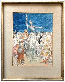 Vladimír Stříbrný (1905 - 1970) - Don Quijote de la Mancha a Sancho Panza na výpravě