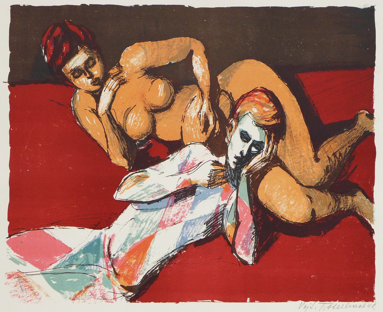 Vojtěch Tittelbach 1900 - 1971 - Šašek a dáma