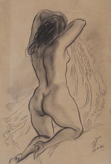 Jaroslav Štika 1906 - 1940 - Klečící akt