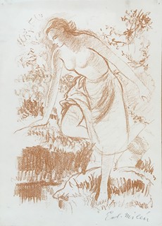Eduard Milén 1891 - 1976 - Dívka u řeky