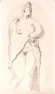 Emanuel Frinta 1896 - Akt s drapérií
