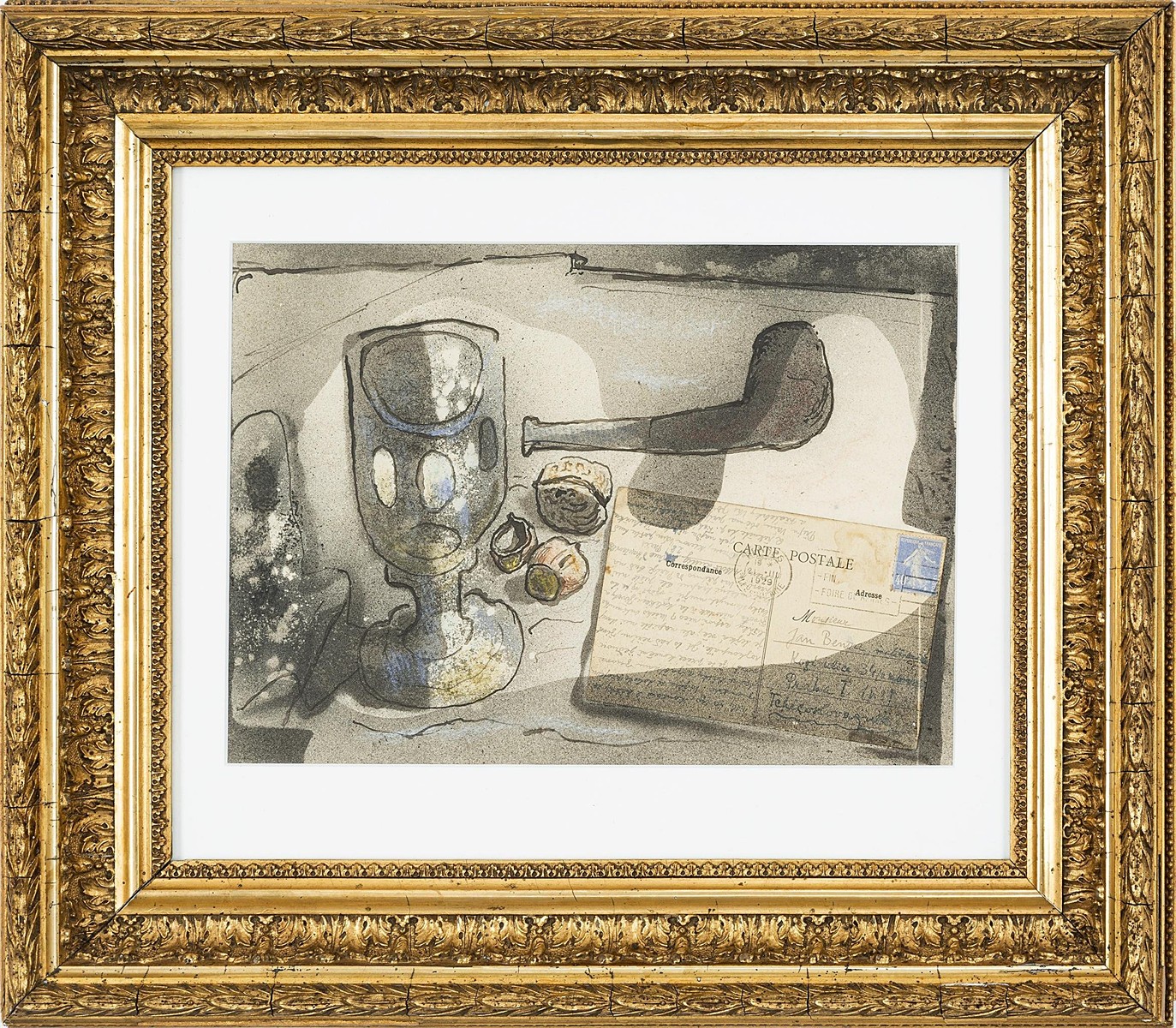 Still life with a postcard