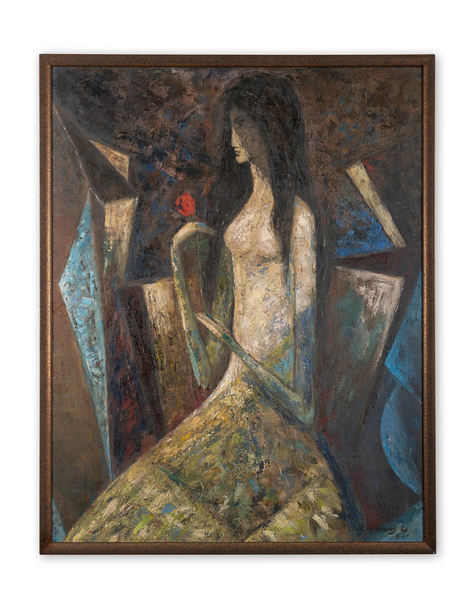 Richard Wiesner (1900 - 1972) - Dívka s růží