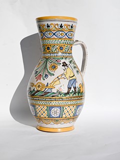 Ferdiš Kostka (1878 - 1951) - Vysoký džbán oráč s pluhem