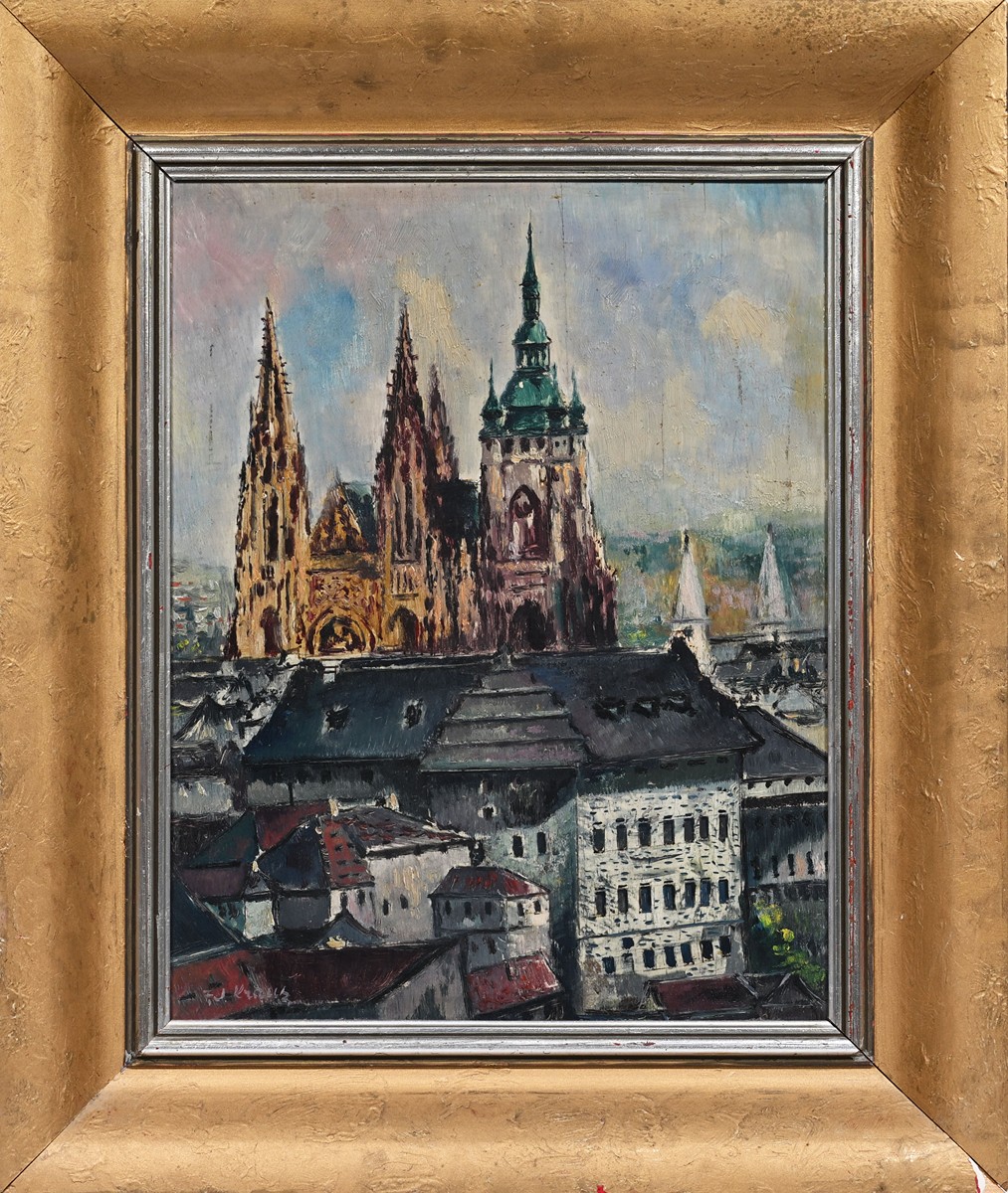 František Josef Kraus (1904 - 1976) - Pražský motiv