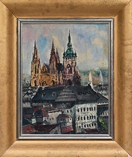 František Josef Kraus (1904 - 1976) - Pražský motiv