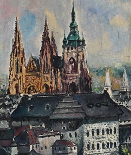 František Josef Kraus (1904 - 1976) - Pražský motiv