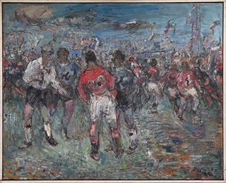 Jan Bedřich Plaček (1890 - 1980) - Fotbalový zápas - velký formát