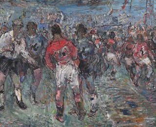 Jan Bedřich Plaček (1890 - 1980) - Fotbalový zápas - velký formát