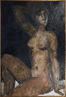 Vladimír Suchý (1923 - 1998) - Sedící akt - velký formát