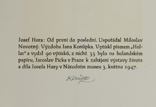 Josef Hora (Jan Konůpek) - Od první do poslední.