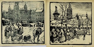 HOFBAUER Arnošt (1869-1944) - Trhy na náměstí.