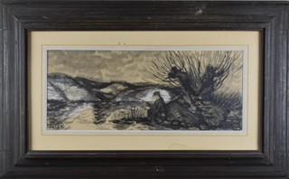 PLOCEK Vilém (1905-2001) - Rybář na břehu.