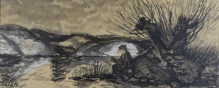 PLOCEK Vilém (1905-2001) - Rybář na břehu.