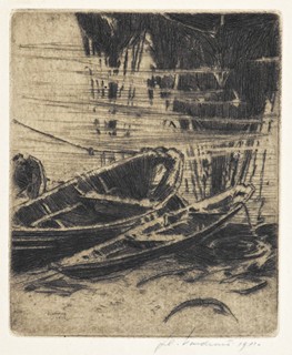 VONDROUŠ Charles (1884-1970) - Loďky na břehu.