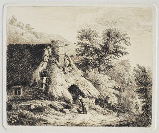 HAVRÁNEK Bedřich (1821-1899) - Před chatrčí.