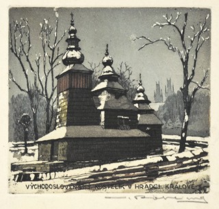 RÖHLING Vlastislav (1878-1949) - Východoslovenský kostelík v Hradci Králové.