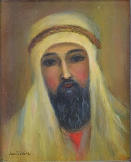 DĚDINA Jan (1870-1955) - Portrét vousatého muže.