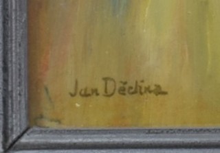 DĚDINA Jan (1870-1955) - Portrét vousatého muže.