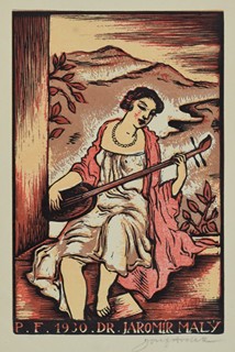 HODEK Josef (1888-1973) - Dívka s loutnou.