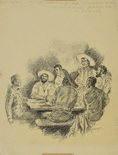 WOWK Jiří (1899-1961) - Nad sopkou (ilustrace).