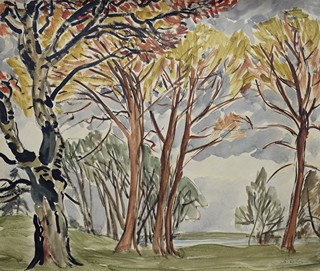 ROŠKOTOVÁ Anna (1883-1967) - Z lánského parku. Velký Blaník.