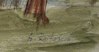 ROŠKOTOVÁ Anna (1883-1967) - Z lánského parku. Velký Blaník.