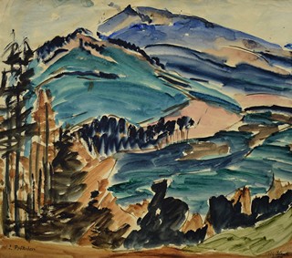 ROŠKOTOVÁ Anna (1883-1967) - Z lánského parku. Velký Blaník.