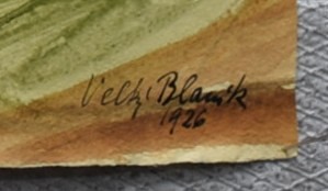 ROŠKOTOVÁ Anna (1883-1967) - Z lánského parku. Velký Blaník.