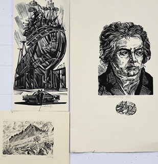 LUKAVSKÝ Jaroslav (1924-1984) - Tři drobné grafiky.