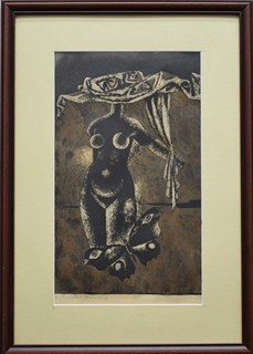 PLACATKA Ladislav (1923-1986) - Dívčí akt se závojem.