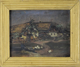 ONDRÚŠEK František (1861-1932) - Na vesnickém dvoře.