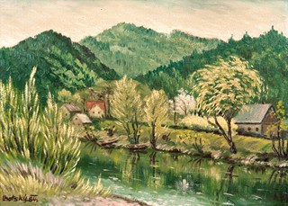 Miloslav Lhotský (1932) - Berounka u Řevnic na jaře