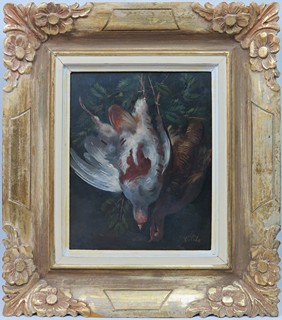 Otakar Číla (1894 - 1977) - Zátiší s koroptvemi