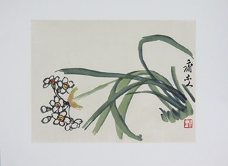 Qi Baishi ( 齊白石 ) (1864 - 1927) - Album maleb starého mistra Bai Shi – 白石老人画册 Peking, Rong Bao Zhai 荣宝斋, říjen 1953 Číslo edice: No. 5104