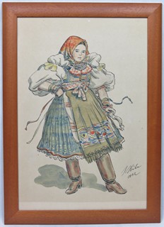 Jan Hála (1890 - 1959) - Dívka v kroji