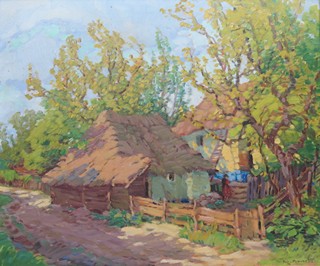 Augustin Mervart (1889 - 1968) - Vesnické stavení