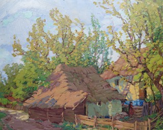 Augustin Mervart (1889 - 1968) - Vesnické stavení