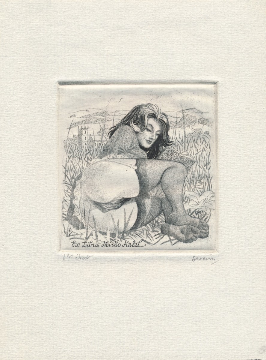 Mark Severin (1906-1987) - Erotický motiv - Ex libris Mirko Kaizl