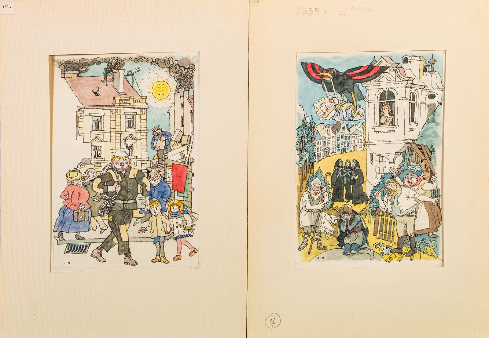 Josef Novák (1902-1987) - Pohádkové ilustrace - diptych