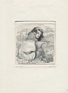 Mark Severin (1906-1987) - Erotický motiv - Ex libris Mirko Kaizl