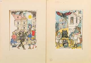 Josef Novák (1902-1987) - Pohádkové ilustrace - diptych