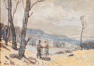 Václav František Ulšmíd (1903 – 1985) - Zima na Vysočině