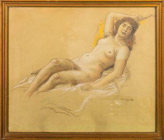 Karel Špillar (1871 – 1939) - Ležící akt