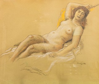 Karel Špillar (1871 – 1939) - Ležící akt