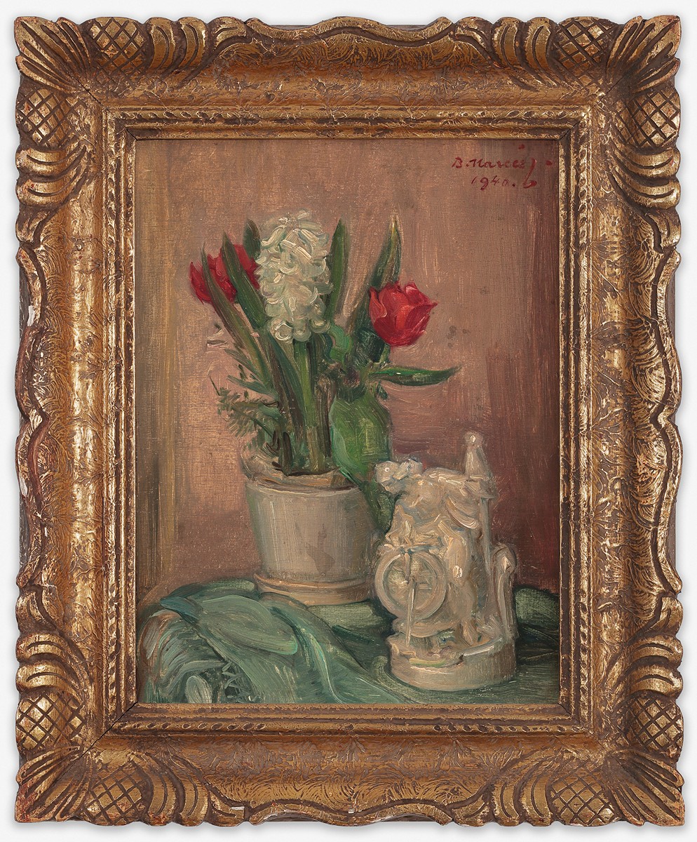 Bohumil Mareček (1884 - 1962) - Zátiší s přadlenou