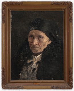 Václav Brožík - Žena v šátku