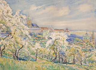 Vincenc Beneš - Jaro ve Strahovské zahradě
