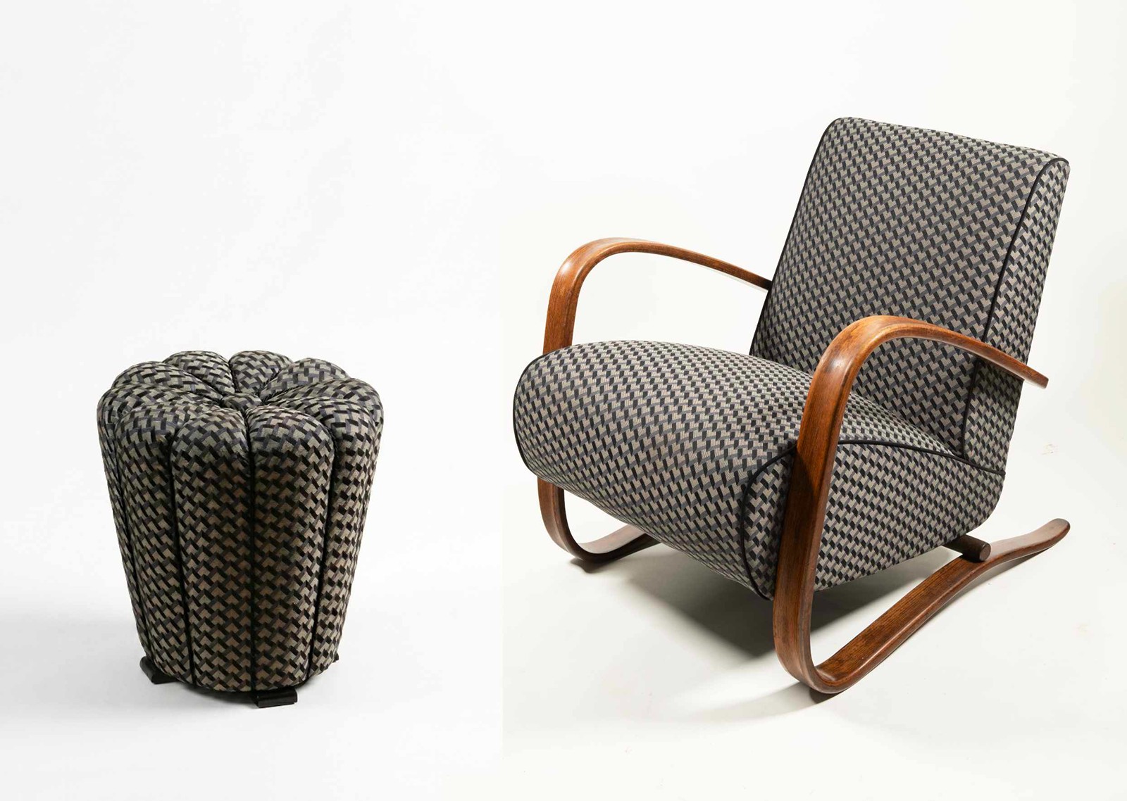 ARMCHAIR H-269 AND STOOL