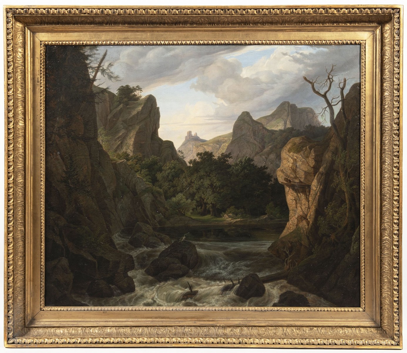 Antonín Mánes (1784 - 1843) - ROMANTIC LANDSCAPE WITH A MOUNTAIN STREAM